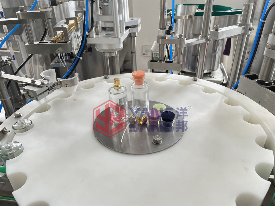 Automatic 4 Heads Perfume Bottle Filling Machine Perfume Making Production Line Filling Capping Packing Machine 50ml 100ml