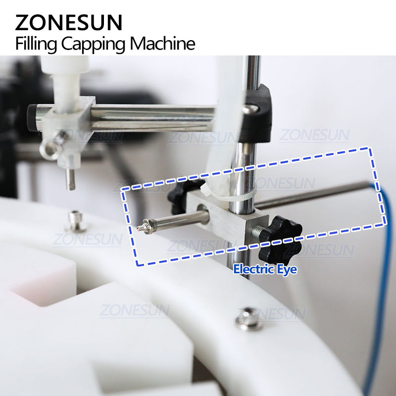 ZONESUN ZS-AFC25 Automatic Single Head Monoblock Rotary Cosmetic Perfume Bottle Liquid Filling Capping Pressing Machine