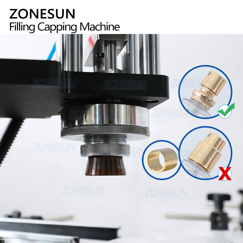 ZONESUN ZS-AFC25 Automatic Single Head Monoblock Rotary Cosmetic Perfume Bottle Liquid Filling Capping Pressing Machine