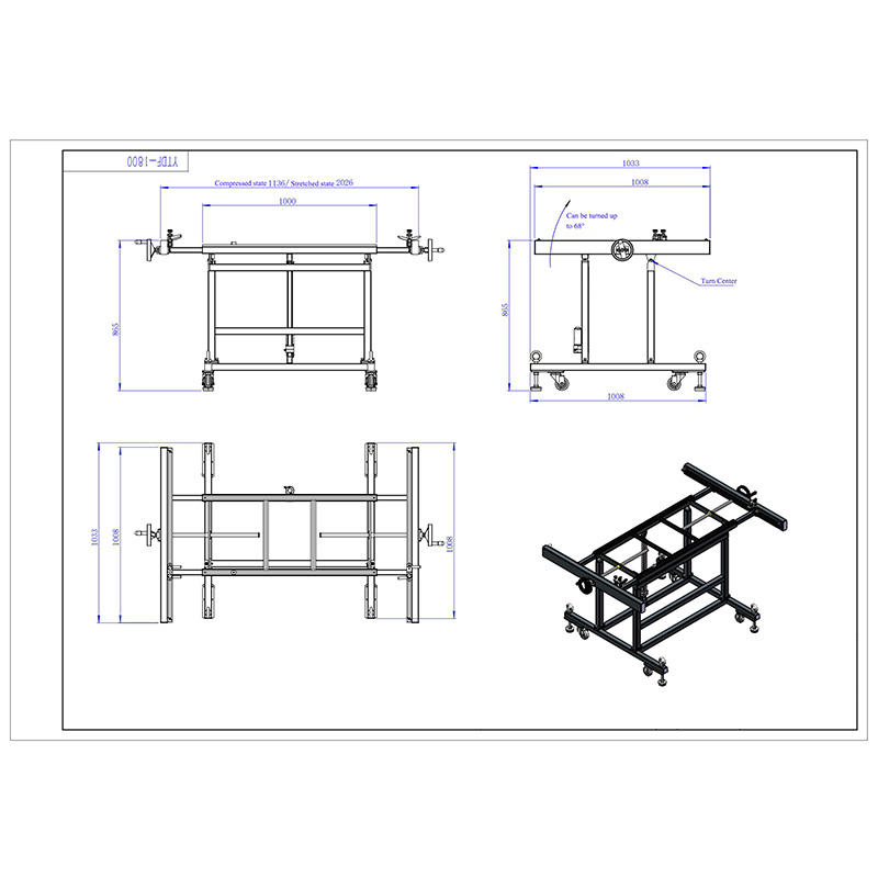 Mobile Workbench Flipping Door Window Electrical Panel Clamps Aluminium Mold Production Assemble Table Metal