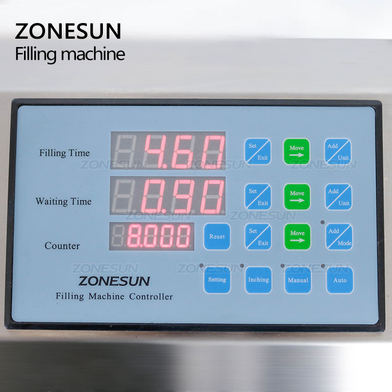 ZONESUN ZS-DTGT900P Automatic Desktop Single Diving Head Rotor Pump Food Jam Cosmetic Cream Paste Filling Machine