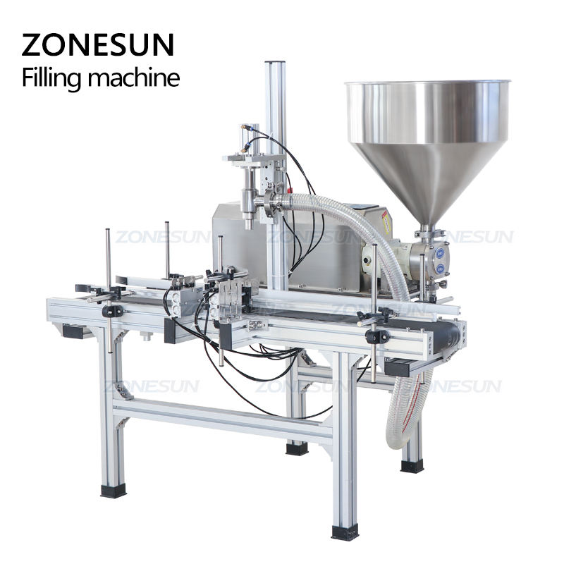 ZONESUN ZS-DTGT900P Automatic Desktop Single Diving Head Rotor Pump Food Jam Cosmetic Cream Paste Filling Machine