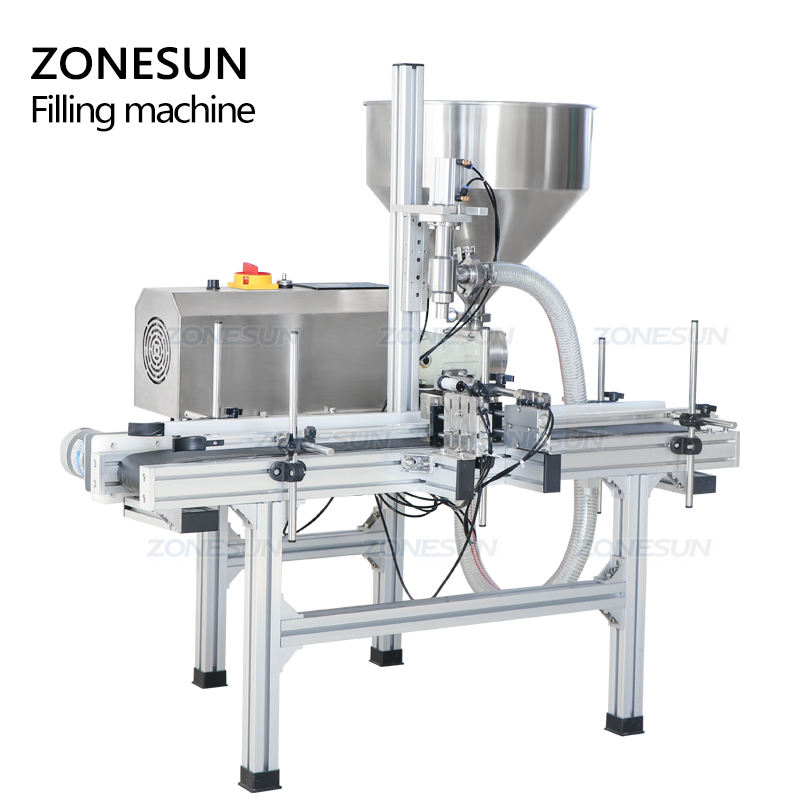ZONESUN ZS-DTGT900P Automatic Desktop Single Diving Head Rotor Pump Food Jam Cosmetic Cream Paste Filling Machine
