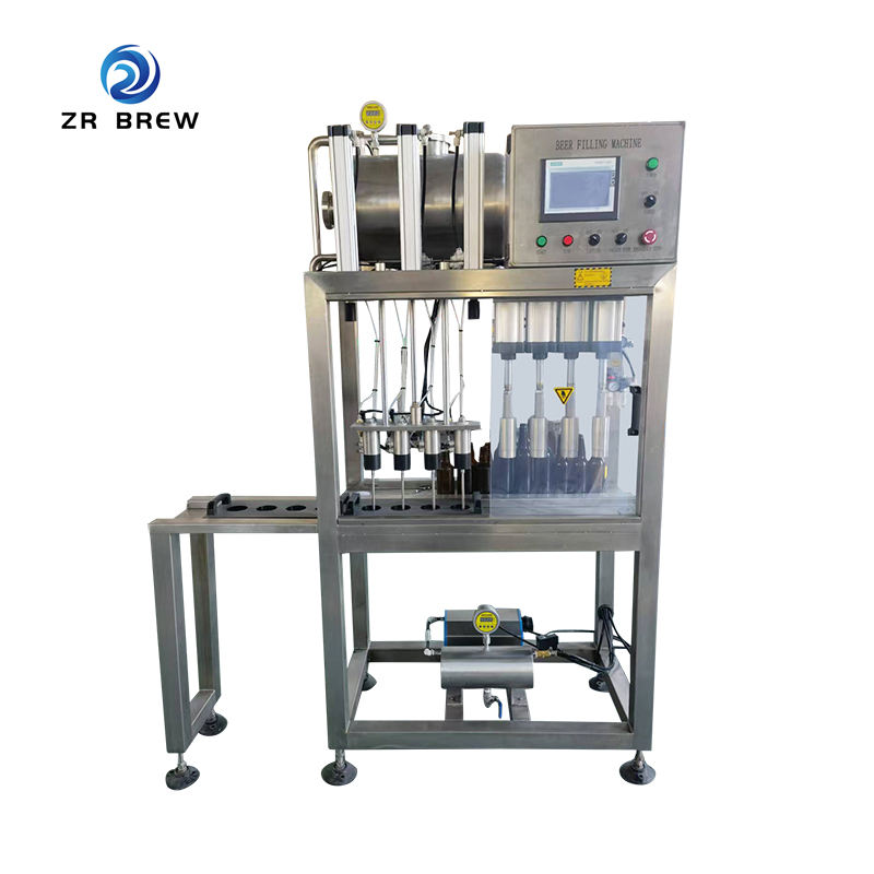 Filler Beer Bottle Filling and Capping Machine Semi Automatic Small Manual Carbonated Drink Glass Juice Packing Machine SUS304