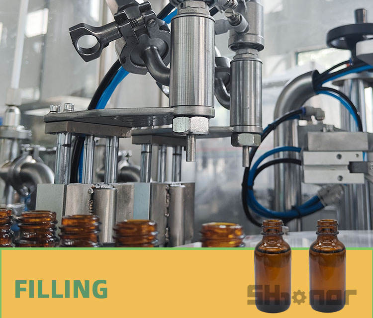 Automatic Rotary 10-50ml Small Dropper Bottle Essential Oil Filling Machine