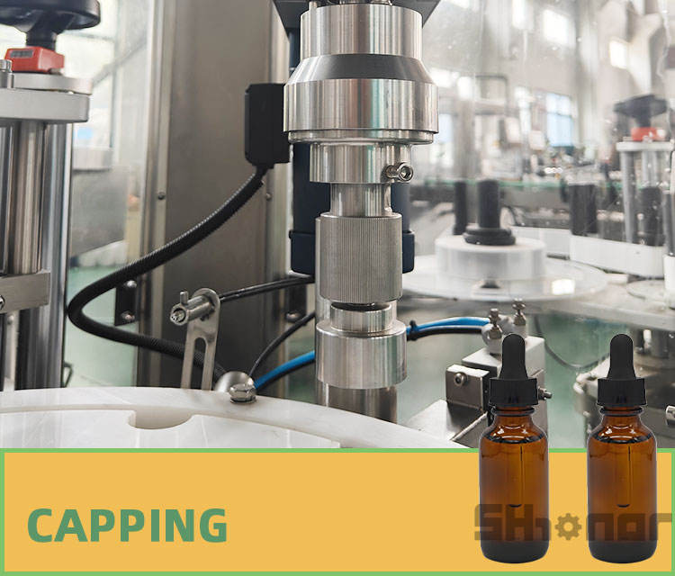 Automatic Rotary 10-50ml Small Dropper Bottle Essential Oil Filling Machine