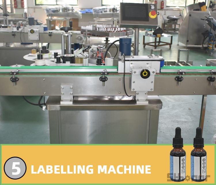 Automatic Rotary 10-50ml Small Dropper Bottle Essential Oil Filling Machine