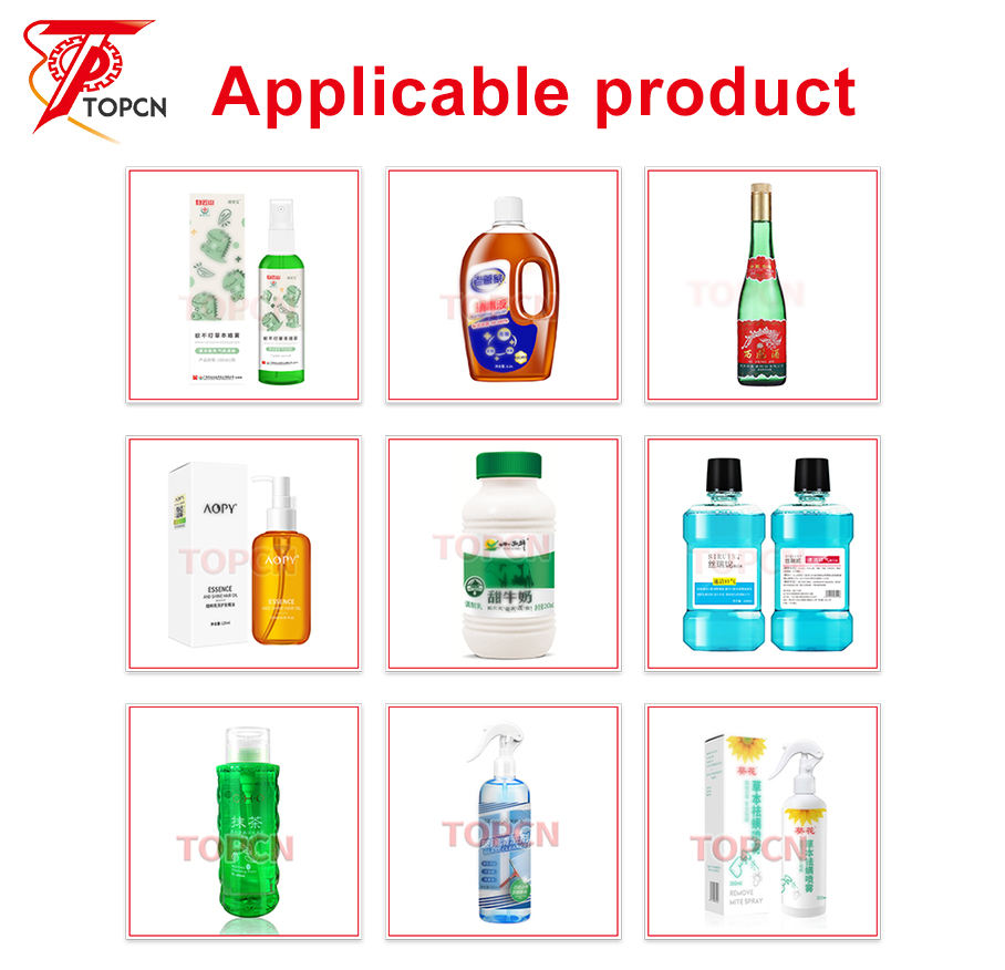 Good Automatic Small Scale Ink Liquor Milk Tea Wine Drops PET Bottle Liquid Filling Capping Double Side Labeling Machine