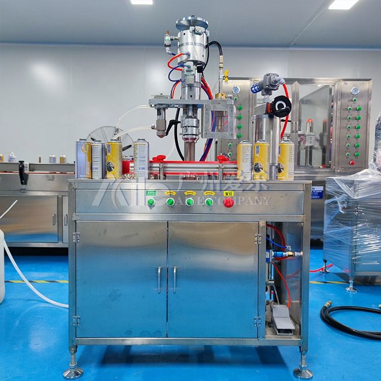 Semi Automatic Aerosol Machine Filling Cans Gas Lighter Spray Paint lpg Refill Filling Machine