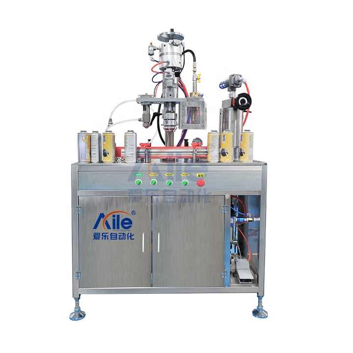 Semi Automatic Aerosol Machine Filling Cans Gas Lighter Spray Paint lpg Refill Filling Machine
