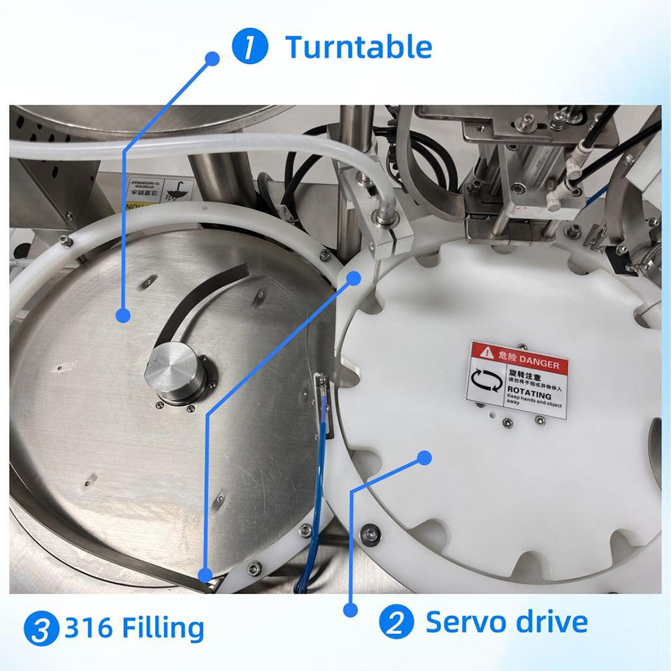 Full Automatic Table Top 1-10ml Filling Capping Machine,Lab Vial Filling and Capping Machine With Cap Feeder