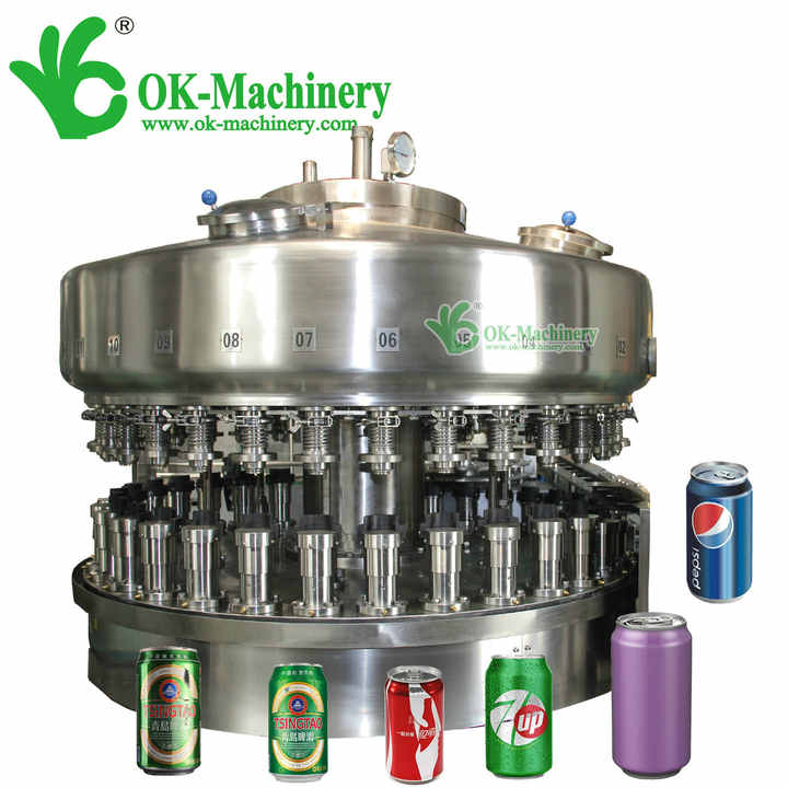 DZ053 Automatic Aluminum Tin Can Juice Soda Drink Filling Sealing Line Machine Canning Machine