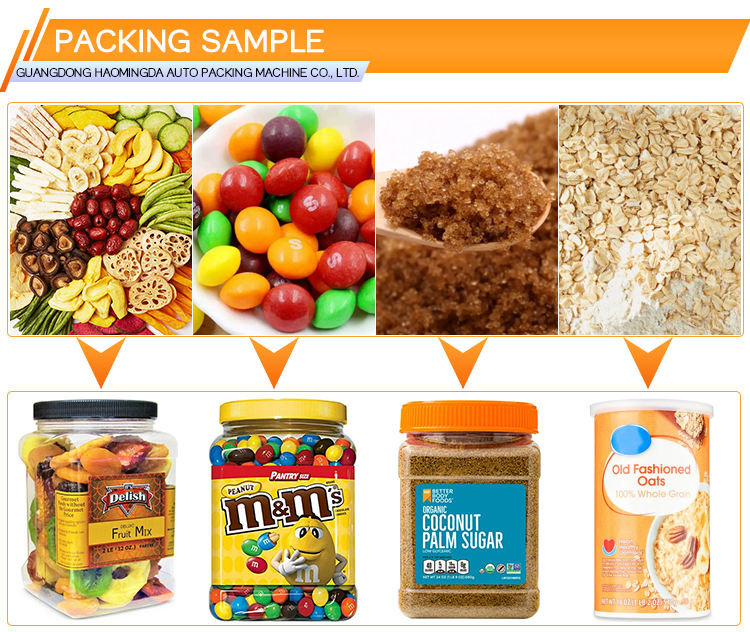 Electric Automatic 500ml Plastic Can and Jars Filling Machine for Cashew Nuts Dried Fruit Beverages with Oil for Packaging