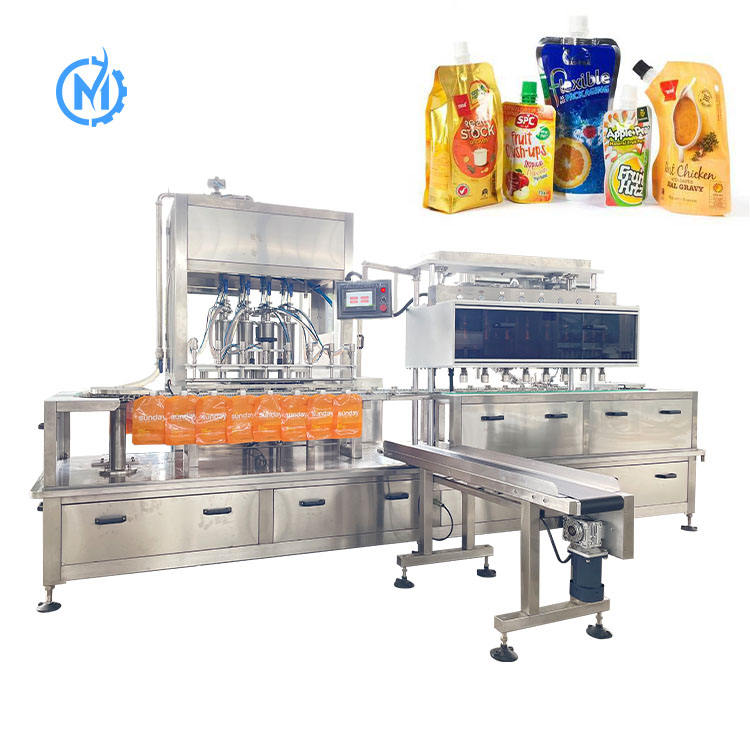 Automatic Pet Food Detergent Juice Liquid Bag Capping and Spout Pouch Filling Machine