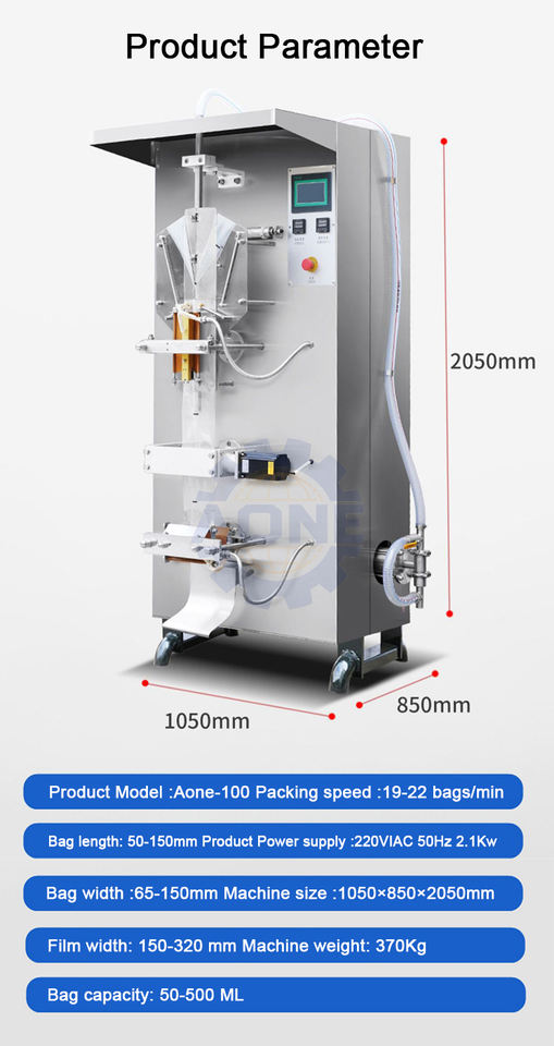 Automatic Vertical Milk Water Pouch Packing Machine Bag Vinegar Pure Water Sachet Filling and Sealing Machine