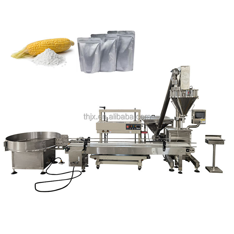 Bags and Cans 100g 500g 1000g 2000g Screw Auger Filler Dosing Dry Fine Spice Coffee Flour Powder Packing Filling Sealing Machine