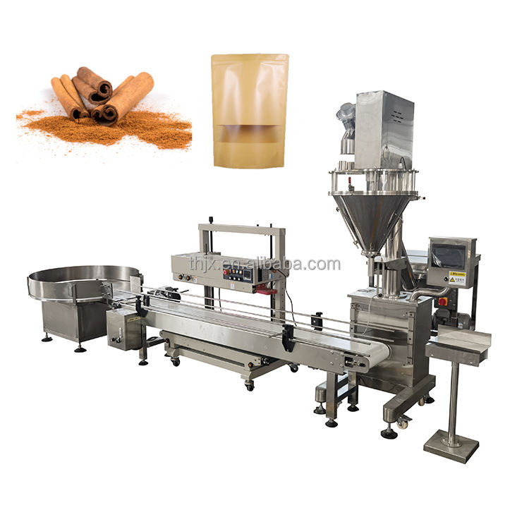 Bags and Cans 100g 500g 1000g 2000g Screw Auger Filler Dosing Dry Fine Spice Coffee Flour Powder Packing Filling Sealing Machine