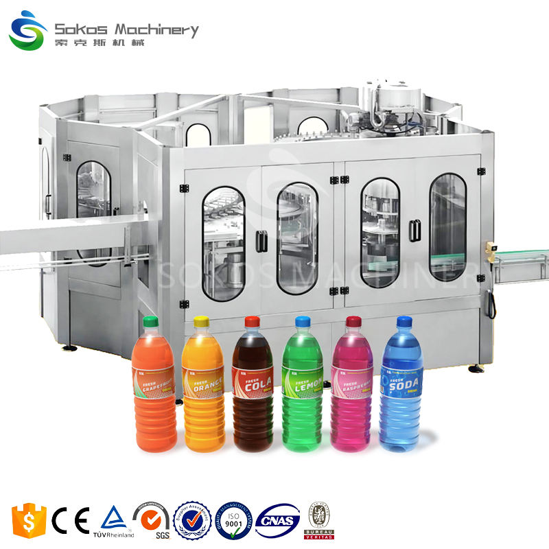 Full Automatic Pet Bottle Carbonated Beverage Bottling Plant Soft Drink Soda Filling Capping Machine