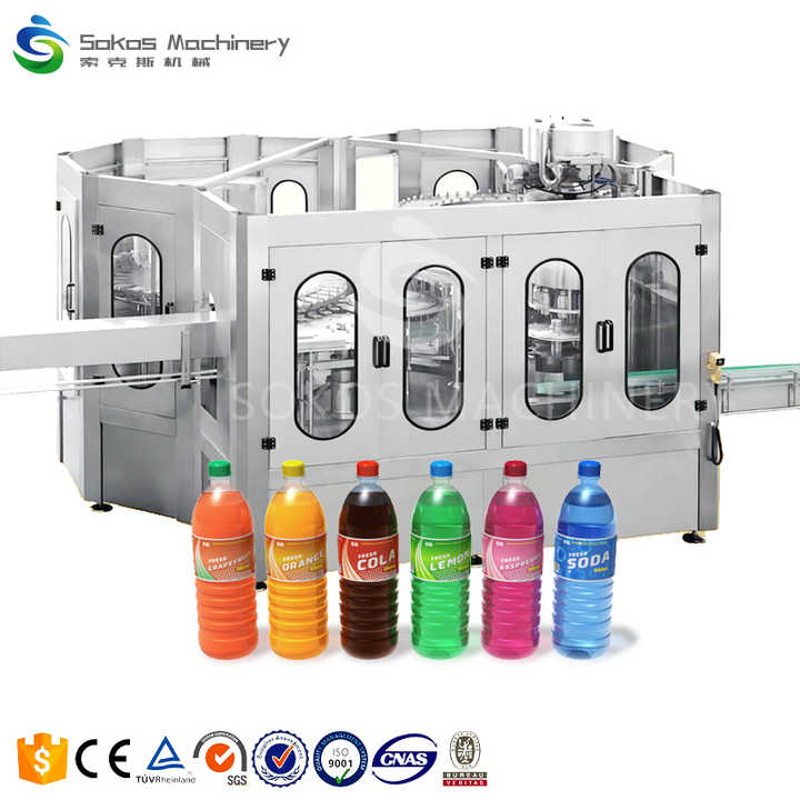 Full Automatic Pet Bottle Carbonated Beverage Bottling Plant Soft Drink Soda Filling Capping Machine