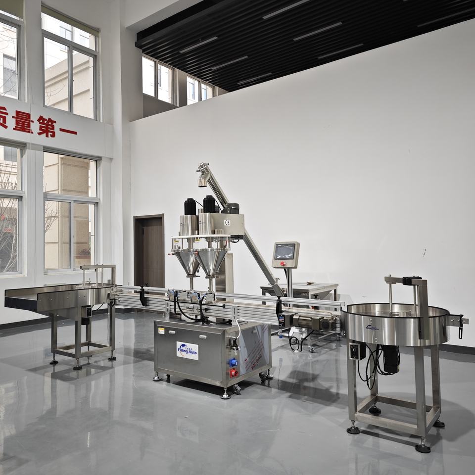 CE Certified Full Automatic Powder Bottling Machine Customized Filling Sealing Capping with PLC Core Components