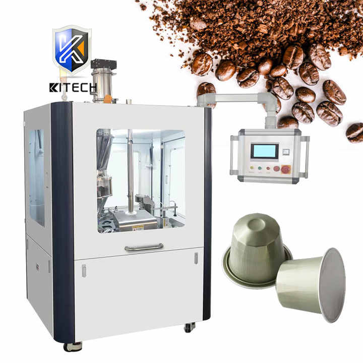 KITECH Automatic Rotary Coffee Powder Nespresso Capsule Filling and Sealing Machine