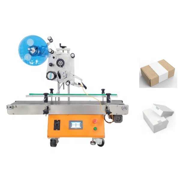 Small Automatic Sticker Desktop Surface Corner Sealing Packaging Food Carton Paper Box Labeling Machine