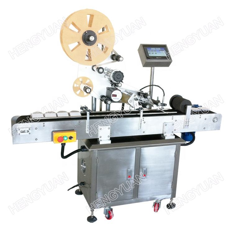 Carton Box Anti-theft Sealing Labeling Machine - Automatic Non-dry Glue Adhesive Sticker Top Surface Plane Label Applicator