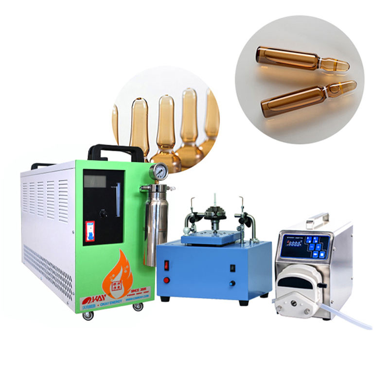 1-25ml Cosmetic Ampoule Sealer Manufacturers Water Fuel Oxyhydrogen Flame Ampoule Filling Sealing Machine