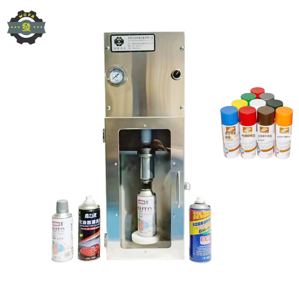 Small Semi-automatic Self-spraying Filling Machine Aerosol tank Filling Equipment Freshener Manual Spray Can Filling Machine