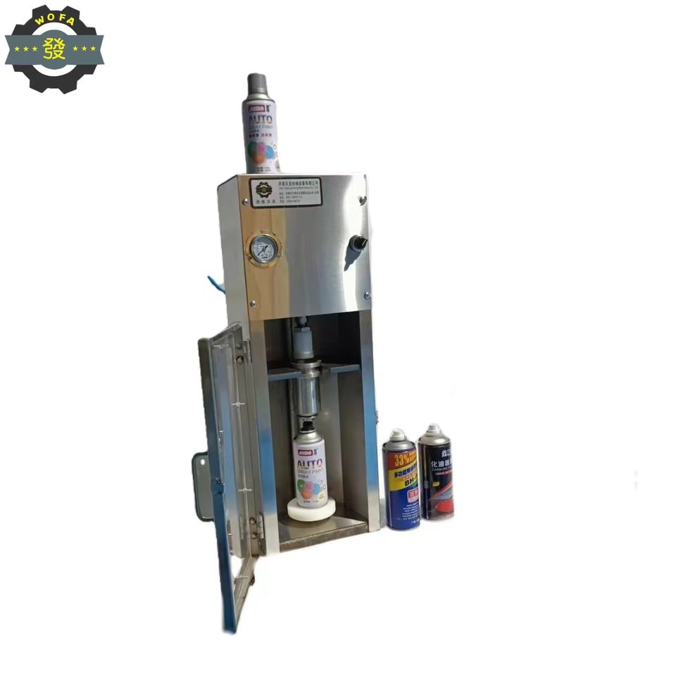 Small Semi-automatic Self-spraying Filling Machine Aerosol tank Filling Equipment Freshener Manual Spray Can Filling Machine