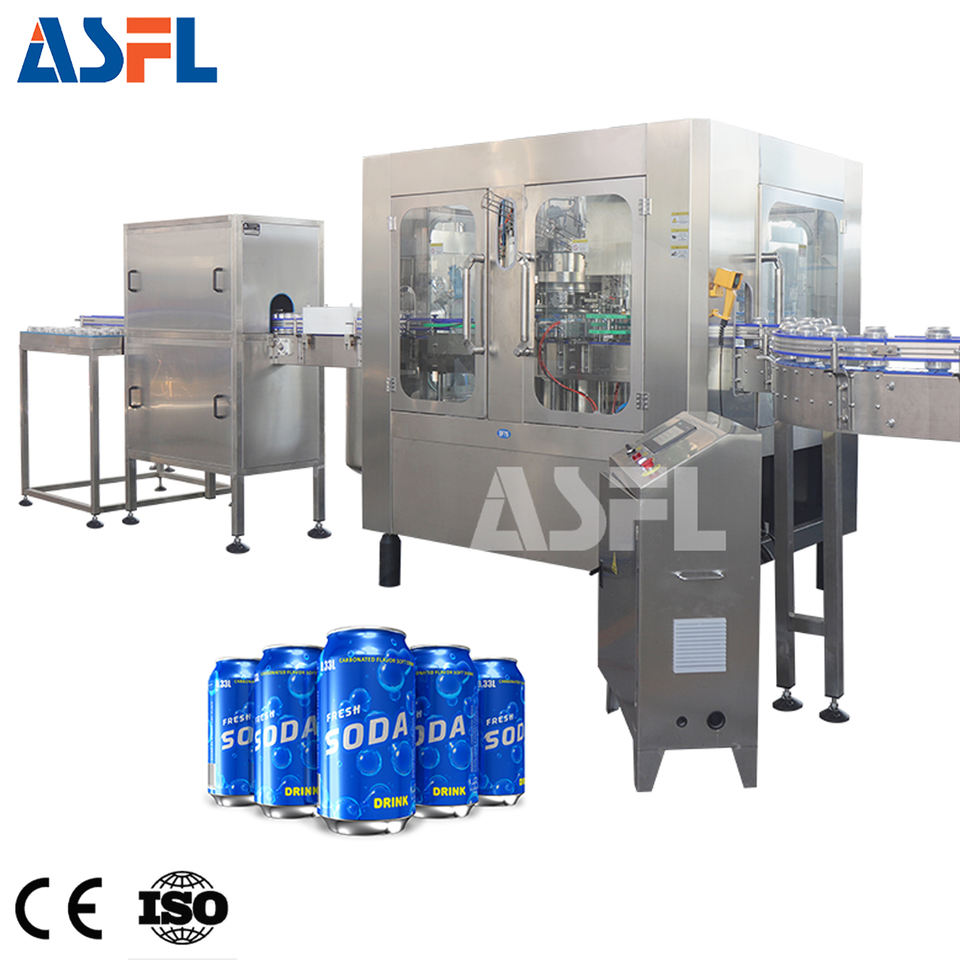Full Automatic 330ML Craft Beer Aluminum Can Filling Machine Canning Line Jar Tinplate Can Filling Sealing Machine