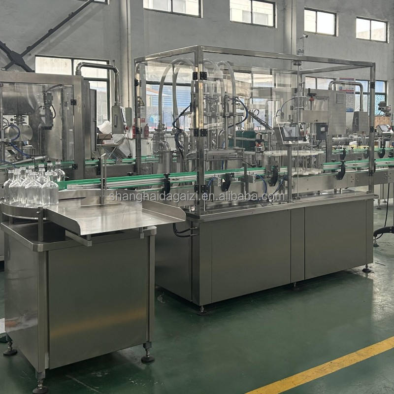 Customizable Bottle Filling Machine for 500ml 750ml 1000ml Whiskey Alcohol Wine Liquid Bottling Corking Labeling