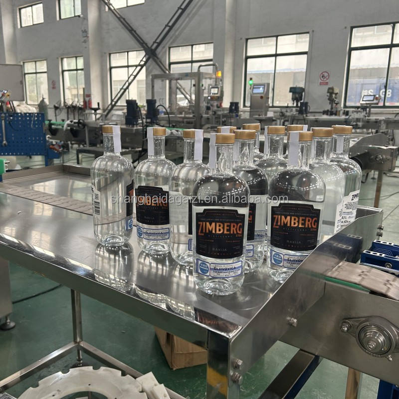 Customizable Bottle Filling Machine for 500ml 750ml 1000ml Whiskey Alcohol Wine Liquid Bottling Corking Labeling