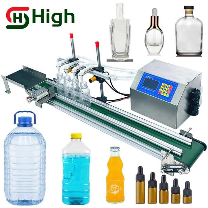 4 Heads Magnetic Pump Liquid Filling Machine for Oil Water Perfume Lotion Whisky Juice 10ml Oral Liquid Filling Machine