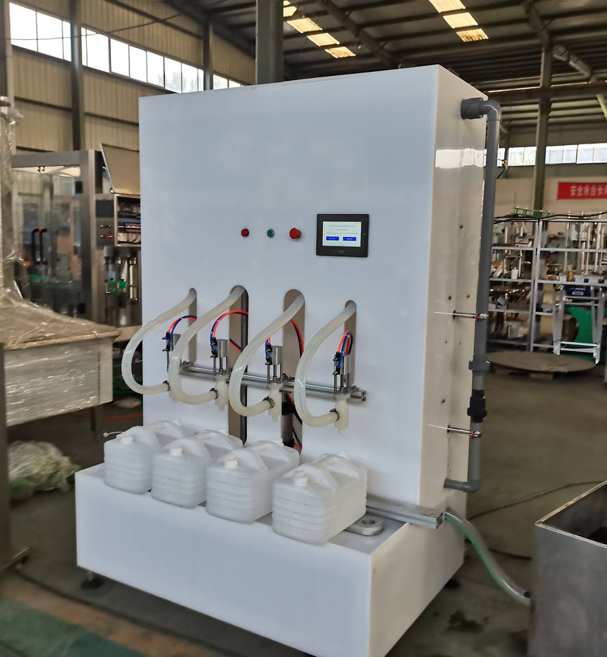 Semi Automatic Small Liquid Detergent Chemical Filling Machine for Plastic Bottle 1000ml