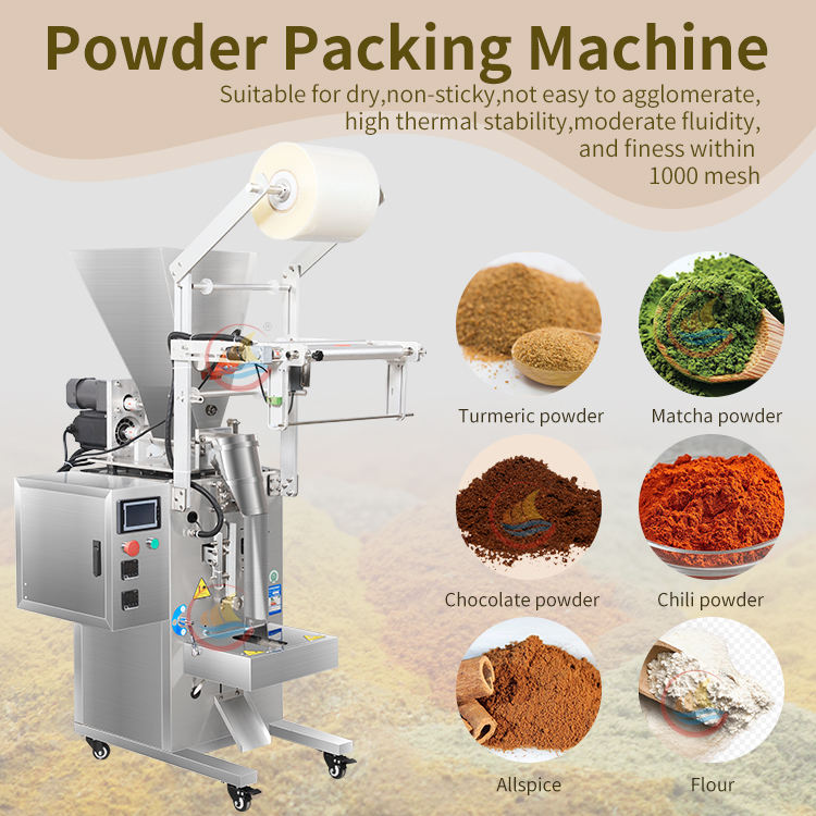 Automatic Auger Screw Filling Weighing Sealing Machine Chilli Garlic Turmeric Milk Protein Instant Coffee Powder Packing Machine