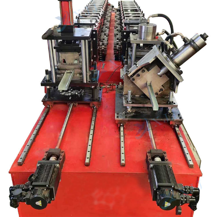 High Efficiency Double Row Lgs Building Material C U Steel Channel Ceiling Track Metal Profile Roll Forming Machine