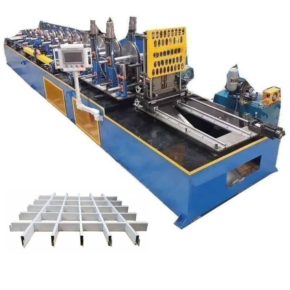 Metal Aluminum Ceiling Suspended Cellular Grid Ceilings Grilyato U Channel Roll Forming Machine