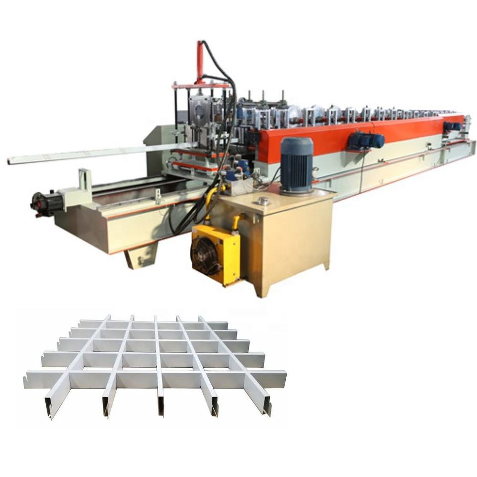 Metal Aluminum Ceiling Suspended Cellular Grid Ceilings Grilyato U Channel Roll Forming Machine