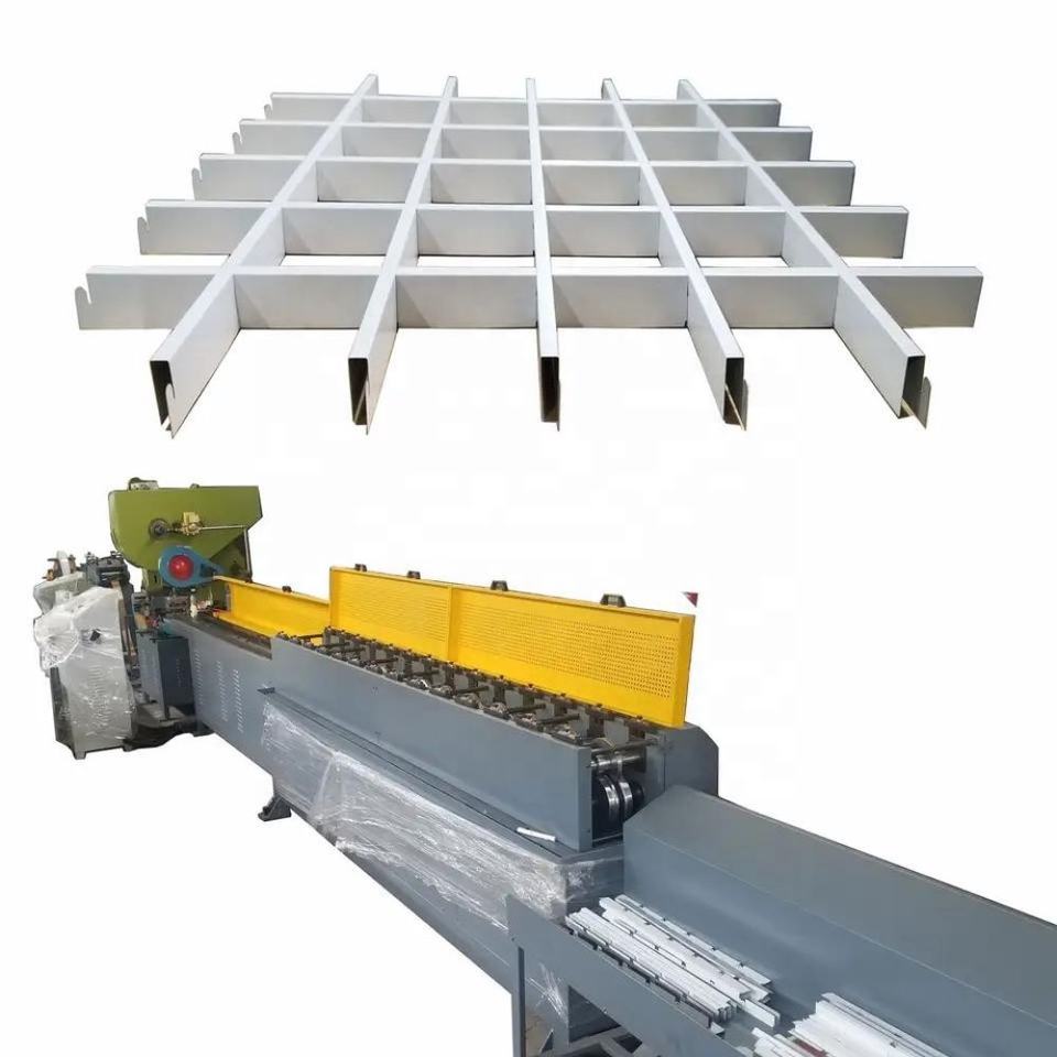 Metal Aluminum Ceiling Suspended Cellular Grid Ceilings Grilyato U Channel Roll Forming Machine