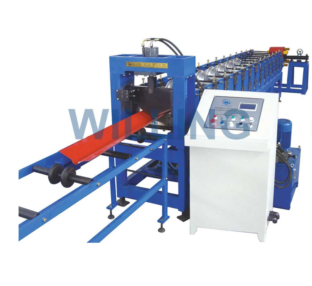 Classic Metal Roof Tile Ridge Cap Machine Hydraulic Punching Stamp Roll Forming Hydraulic Engine Gear Bearing Motor Pump