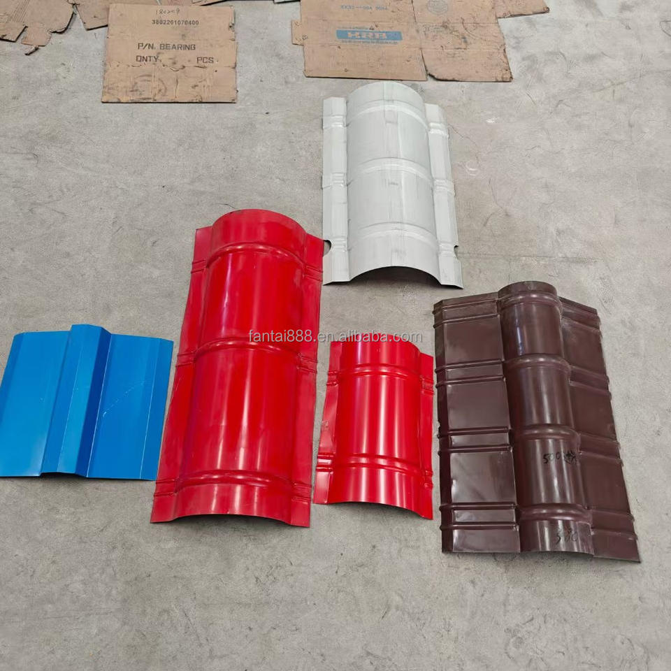 Automatic 315 Metal Roof Ridge Cap Roll Forming Machine Engine Motor Pump for Efficient Tile Construction