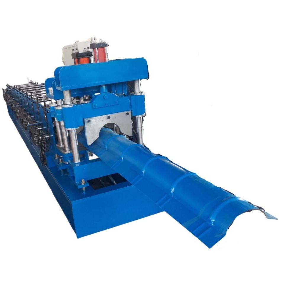 Metal Roof Ridge Cap Roll Forming Machine with Motor Steel Tile Forming PLC Controlled