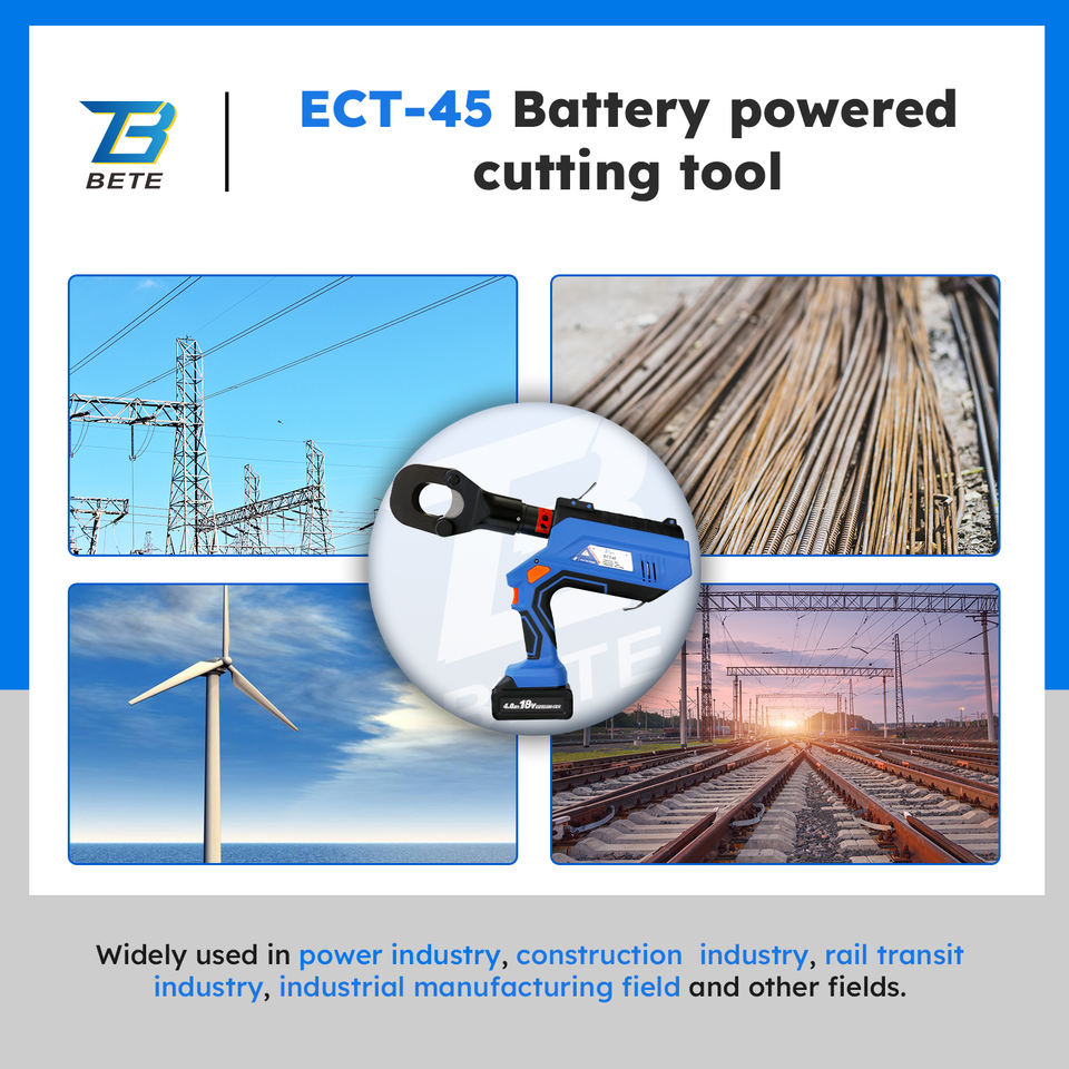 ECT-45 Intelligent LCD 6T 45mm Cable Industrial Battery Powered Electrical Hydraulic Cutting Tool