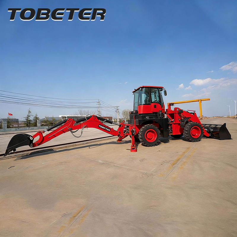 Tobeter Wheel Loader diesel 4x4 Backhoe Loader 91kw Power Backhoe Front Loader Industrial Tool
