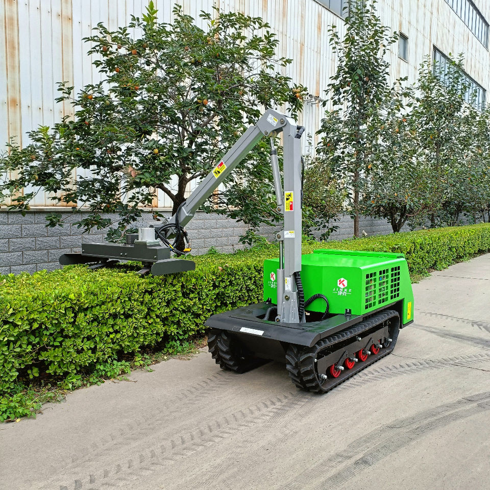 JINKE Electric Tracked Trimmer Machine 3400mm Arm 360 Rotation Remote Monitoring Energy Hedge Cutter
