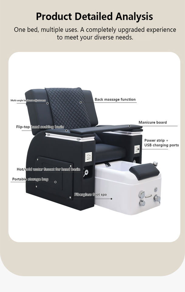 Beauty Salon Pedicure Spa Chair Multifunctional Electric Massage Foot Manicure Chair Full Body Electric Massage