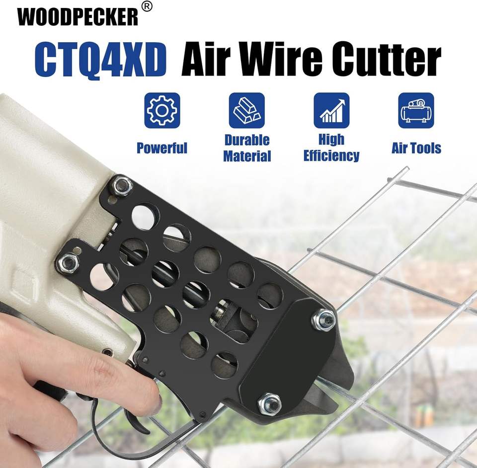 CTQ4XD Pneumatic Wire Cutter Air Powered Shear for 4mm Steel Wire, Labor-Saving Industrial Cutting Tool
