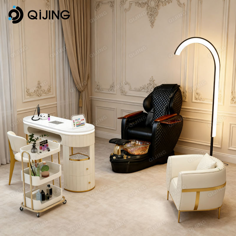Nail Salon Furniture Foot Spa Massage Electric Manicure Pedicure Seat Station Luxury No Plumbing Pedicure Chair