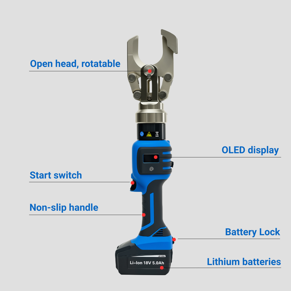 B50-TC50S Cable Cutter Kit Power Cordless Automatic Hydraulic Tool Remote Control Battery Operated Cutting Tool